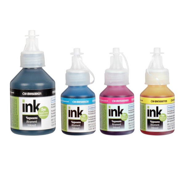 Комплект чорнил ColorWay до Brother BTD60BK/BT5000 BK/C/M/Y Dye-based 100 ml + 3 x 50 ml (CW-BW60SET01)