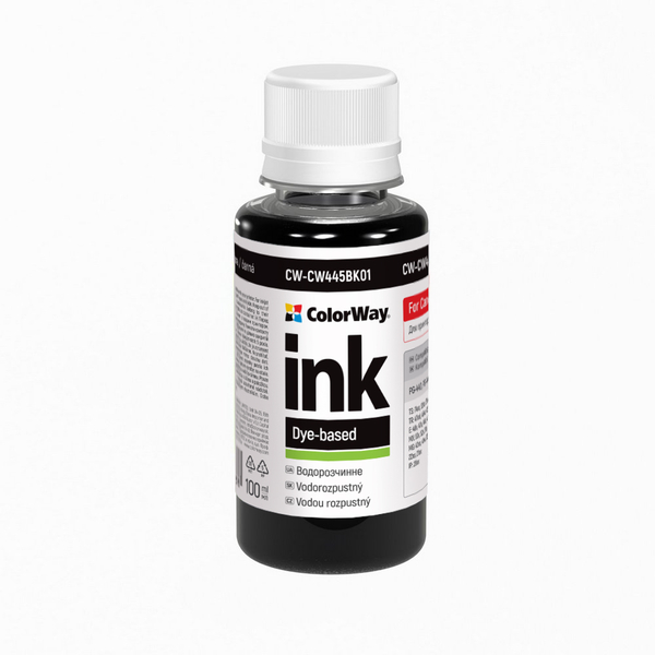 Чорнило ColorWay до Canon CW445 BK Dye-based 100 ml (CW-CW445BK01)