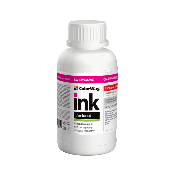 Чорнило ColorWay до Canon CW446 M Dye-based 200 ml (CW-CW446M02)