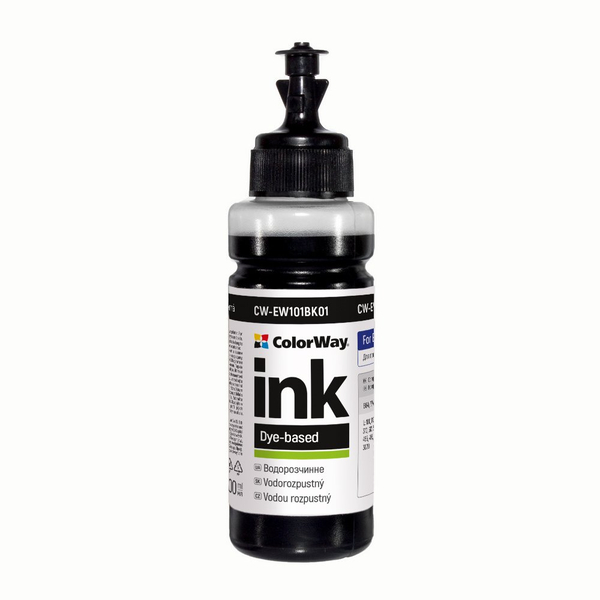 Чорнило ColorWay до Epson EW101 BK Dye-based 100 ml (CW-EW101BK01)