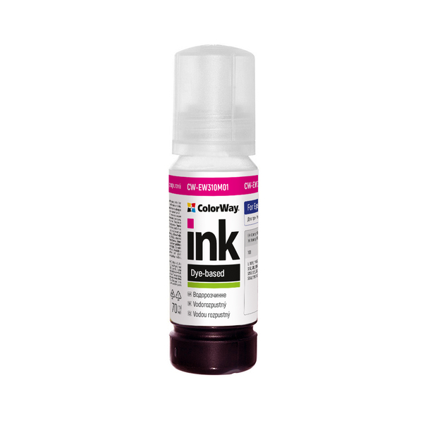 Чорнило ColorWay до Epson EW310 M Dye-based 70 ml (CW-EW310M01)