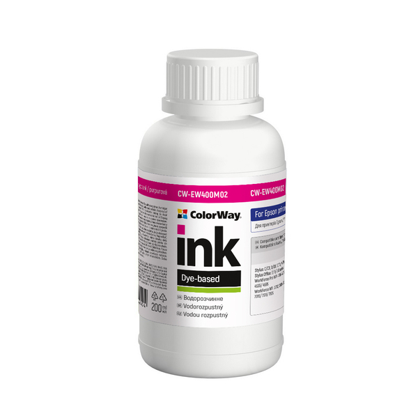 Чорнило ColorWay до Epson EW400 M Dye-based 200 ml (CW-EW400M02)
