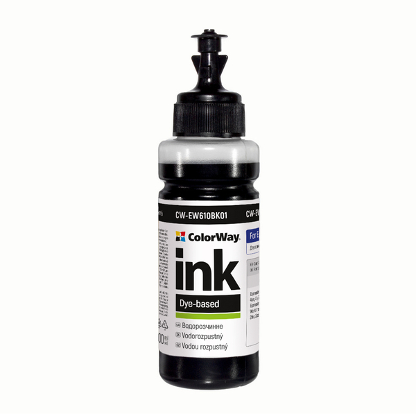 Чорнило ColorWay до Epson EW610 BK Dye-based 100 ml (CW-EW610BK01)