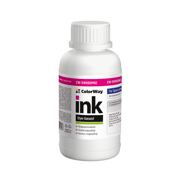 Чорнило ColorWay до Epson EW650 M Dye-based 200 ml (CW-EW650M02)