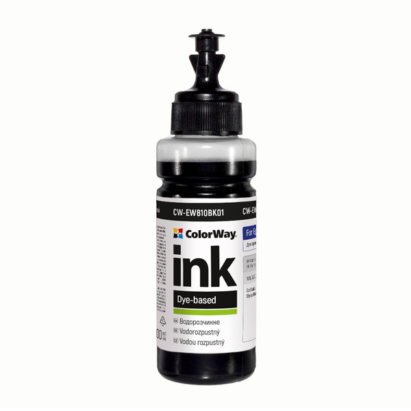 Чорнило ColorWay до Epson EW810 BK Dye-based 100 ml (CW-EW810BK01)