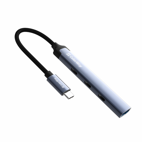 USB хаб СolorWay 4-в-1 USB-C USB-C2.0х3/USB3.0 (CW-HUB07), изображение 4