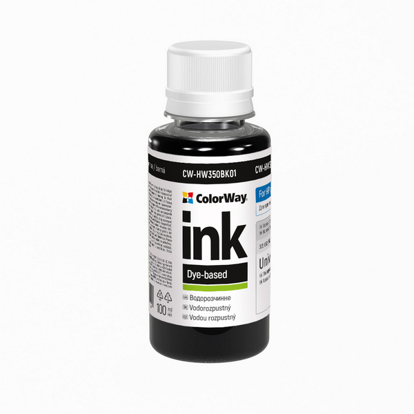 Чорнило ColorWay до HP HW350 BK Dye-based 100 ml (CW-HW350BK01)