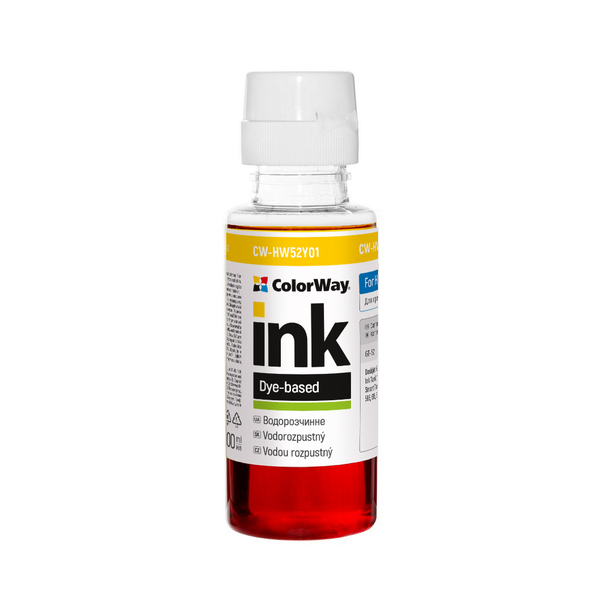 Чорнило ColorWay до HP HW52 Y Dye-based 100 ml (CW-HW52Y01)