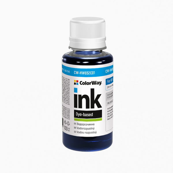 Чорнило ColorWay до HP HW652 C Dye-based 100 ml (CW-HW652C01)