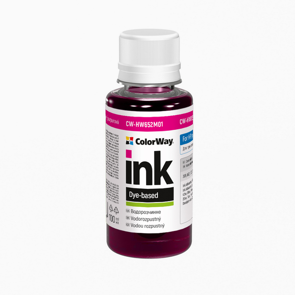 Чорнило ColorWay до HP HW652 M Dye-based 100 ml (CW-HW652M01)