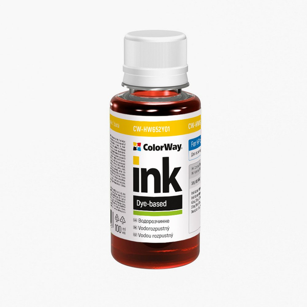 Чорнило ColorWay до HP HW652 Y Dye-based 100 ml (CW-HW652Y01)