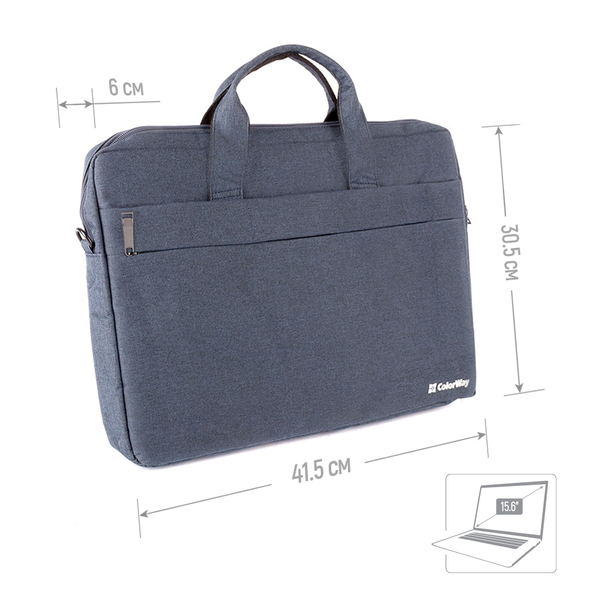 Сумка для ноутбука ColorWay Modern 15.6 Navy, изображение 2