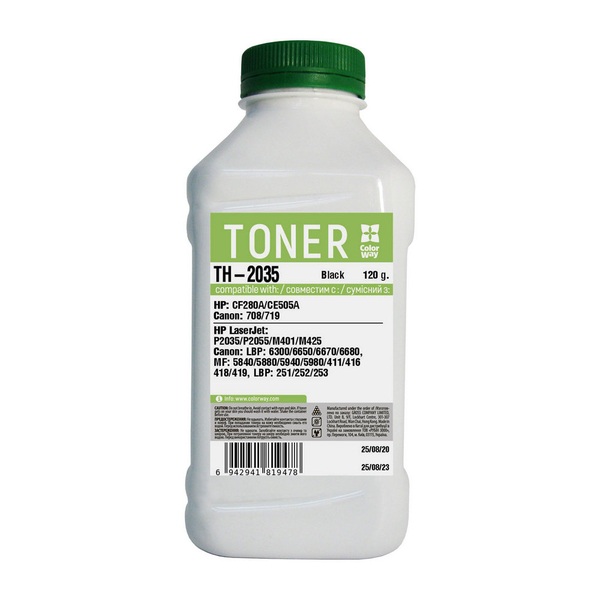 Тонер лазерний ColorWay для HP LJ P2035/2055 (TH-2035)