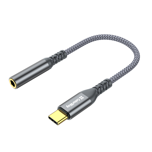 Адаптер-перехідник Colorway USB-C 3.5 мм Female Audio 14 см сірий (CW-AD-CJ), изображение 3