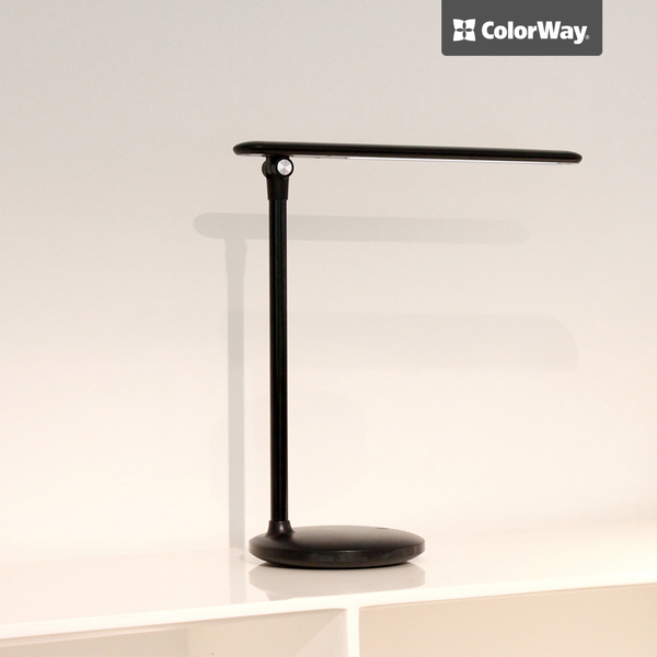 Настільна LED лампа ColorWay з вбудованим акумулятором чорна (CW-DL02B-B), изображение 4