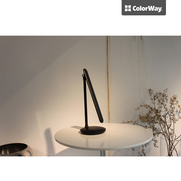 Настільна LED лампа ColorWay з вбудованим акумулятором чорна (CW-DL02B-B), изображение 5