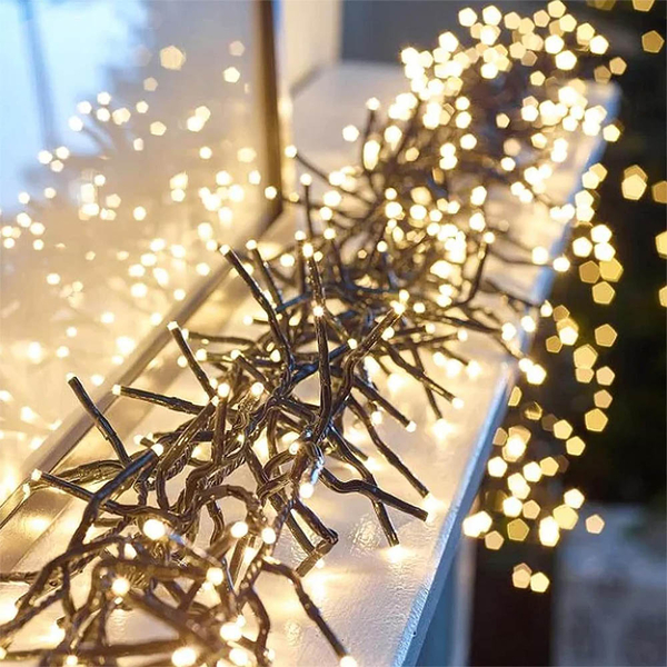 Світлодіодна гірлянда-мішура СolorWay LED 320 10м (8 функцій) теплий колір USB (CW-G-320L10U), зображення 3