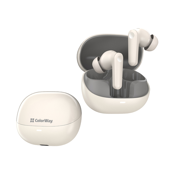 Навушники СolorWay Slim TWS-1 Earbuds Long Life Бежеві (CW-TWS1BE), зображення 3