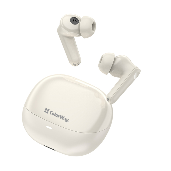 Навушники СolorWay Slim TWS-1 Earbuds Long Life Бежеві (CW-TWS1BE), зображення 4