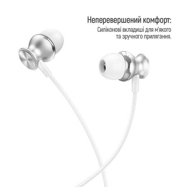 Навушники СolorWay 3.5 mm Wired Earphone UrbanBeat Білі (CW-WD03WT), зображення 3