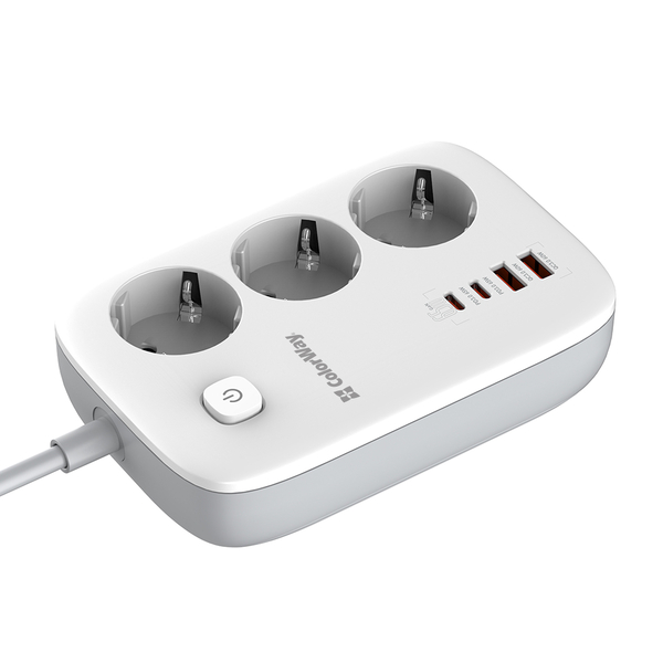 Мережевий фільтр-подовжувач СolorWay 3 розетки/4USB GaN3 Pro PD (2USB-A + 2 TYPE-C) (65W) 2M (CW-CHE34PDW), зображення 7
