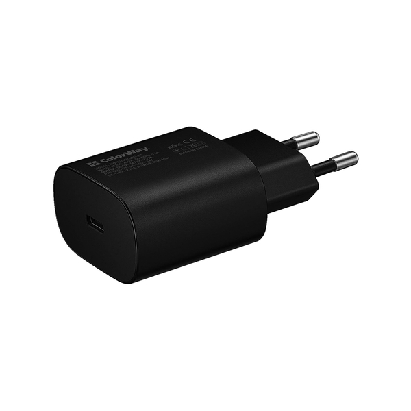 Мережевий зарядний пристрій ColorWay Power Delivery Port PPS USB Type-C (25W)  чорне (CW-CHS033PD-BK), изображение 4