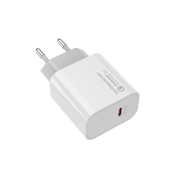 Мережевий зарядний пристрій ColorWay Power Delivery Port PPS USB Type-C (30W) білий (CW-CHS038PD-WT), зображення 4
