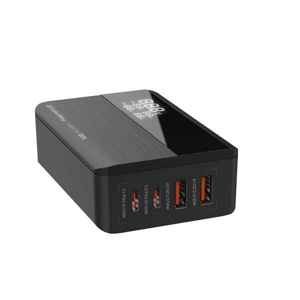 Мережевий зарядний пристрій ColorWay Power Delivery GaN (2USB-A + 2USB TYPE-C) (100W) чорний (CW-CHS041PD-BK), изображение 3