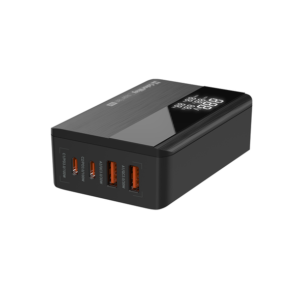 Мережевий зарядний пристрій ColorWay Power Delivery GaN (2USB-A + 2USB TYPE-C) (100W) чорний (CW-CHS041PD-BK), изображение 4