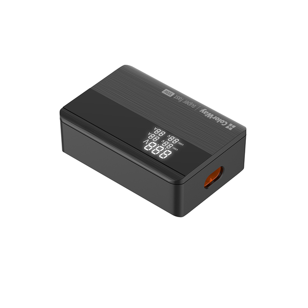 Мережевий зарядний пристрій ColorWay Power Delivery GaN (2USB-A + 2USB TYPE-C) (100W) чорний (CW-CHS041PD-BK), изображение 7