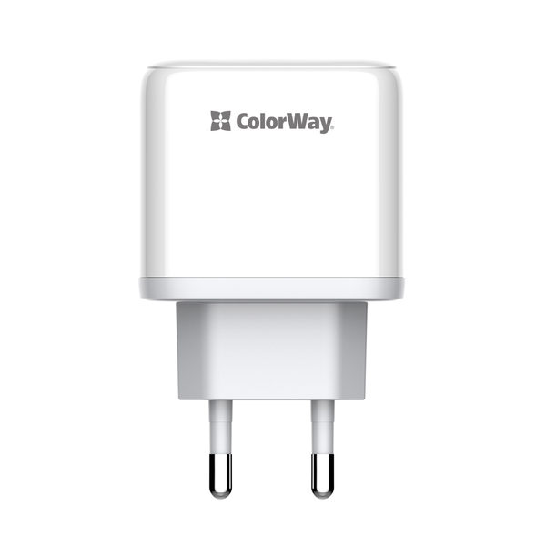 Мережевий зарядний пристрій ColorWay Power Delivery Port PPS USB (Type-C PD + USB QC3.0) (45W) білий (CW-CHS042PD-WT), зображення 9