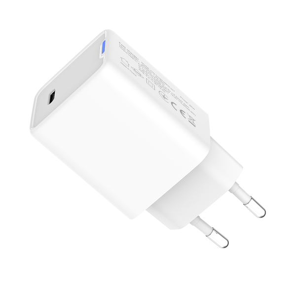 Мережевий зарядний пристрій ColorWay GaN Mini 65W PD Port PPS USB-C білий (CW-CHS049PD-WT), изображение 3