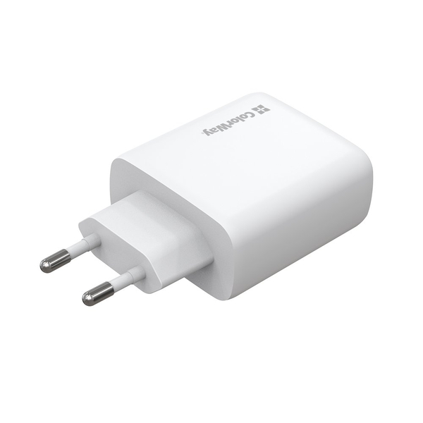 Мережевий зарядний пристрій ColorWay GaN Mini 50W PD Port PPS USB (Type-C PD 30W + Type-C PD 20W) білий (CW-CHS050PD-WT), зображення 3