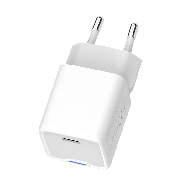 Мережевий зарядний пристрій ColorWay GaN Mini 25W PD Port PPS USB-C білий (CW-CHS052PD-WT), изображение 6