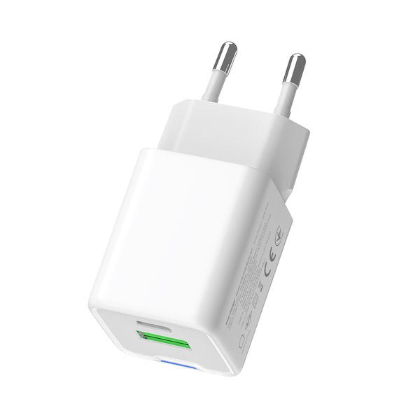 Мережевий зарядний пристрій ColorWay GaN Mini 35W PD Port PPS USB (Type-C PD + USB QC4.0) білий (CW-CHS055PD-WT), изображение 5
