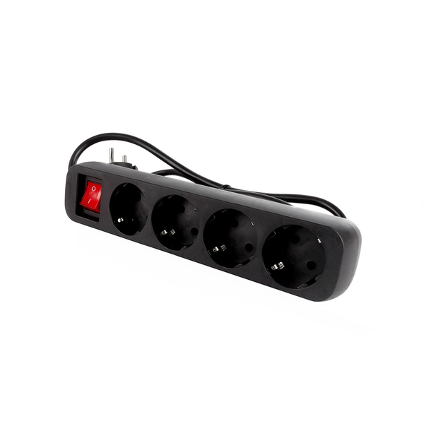 Мережевий фільтр-подовжувач СolorWay 4 розетки/2M Black (CW-PSEA42BK), изображение 4