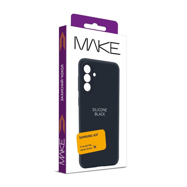 MAKE Чохол Samsung A37 Silicone Black, изображение 4