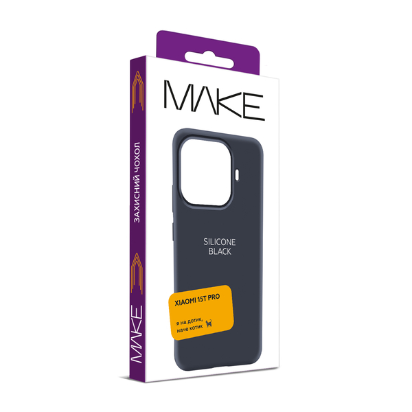 MAKE Чохол Xiaomi 15T Pro Silicone Black, зображення 4