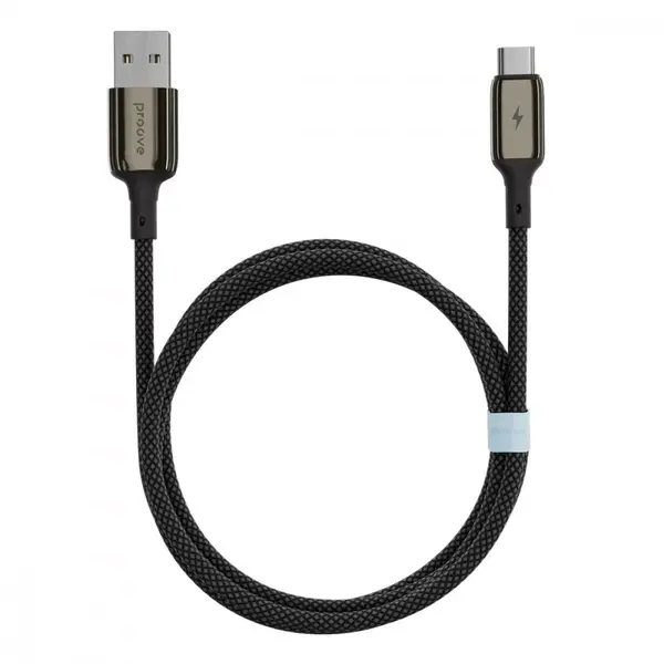 Кабель Proove Dense Metal USB to Type-C 3A (1m) Black (CCDM20001201), изображение 6