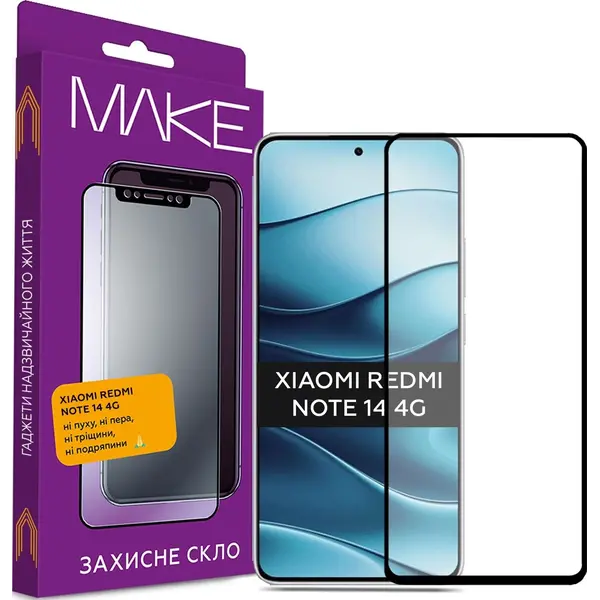 Захисне скло для смартфону MAKE Xiaomi Redmi Note 14 4G