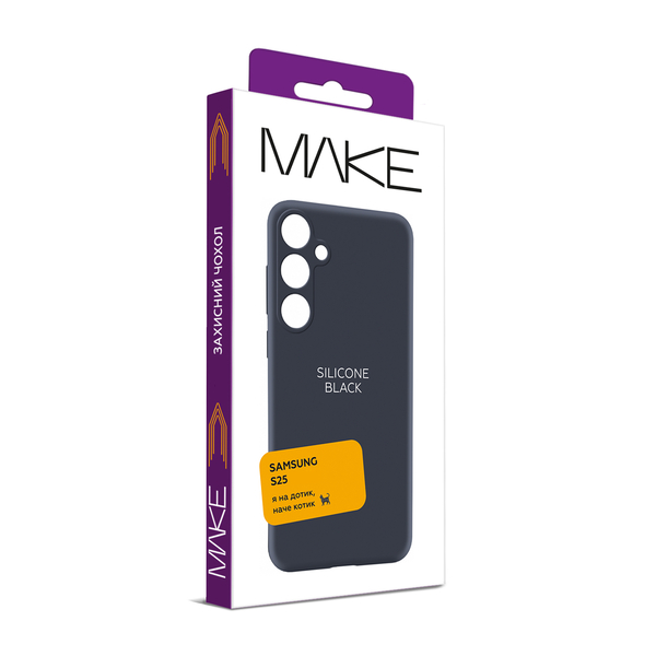 MAKE Чохол Samsung S25 Silicone Black, зображення 5