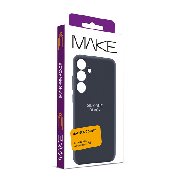 MAKE Чохол Samsung S25 FE Silicone Black, зображення 5