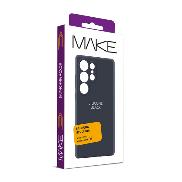 MAKE Чохол Samsung S25 Ultra Silicone Black, изображение 5