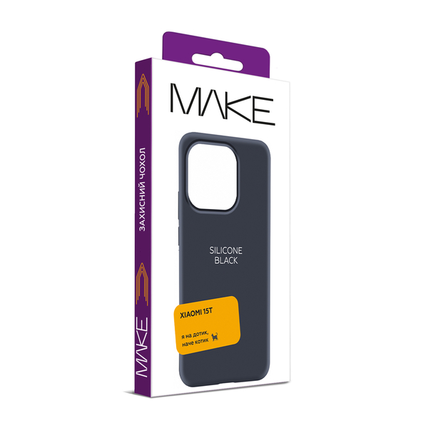 MAKE Чохол Xiaomi 15T Silicone Black, зображення 5