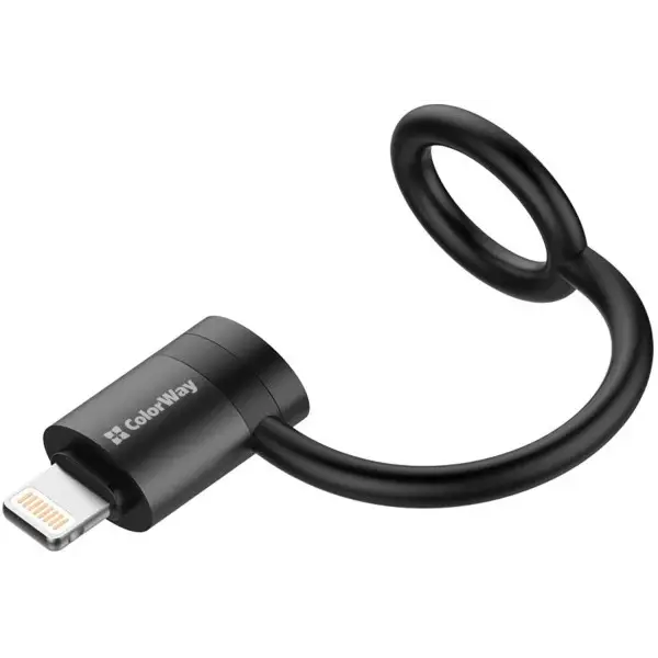 Адаптер-перехідник Colorway Lightning To USB-C чорний (CW-AD-LC), зображення 2