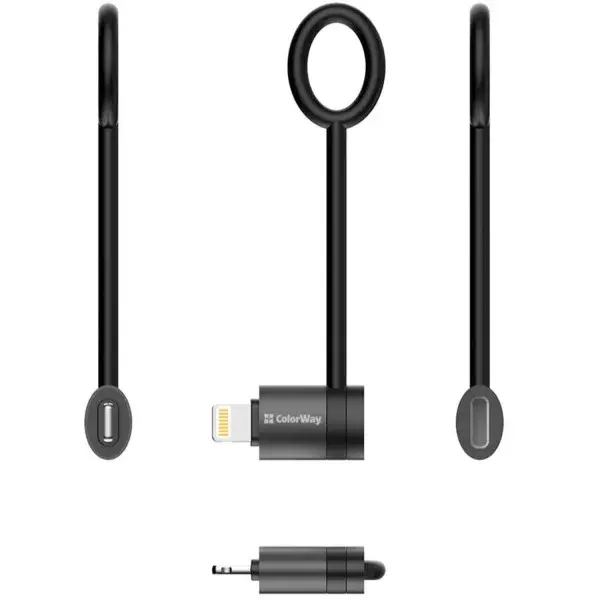 Адаптер-перехідник Colorway Lightning To USB-C чорний (CW-AD-LC), изображение 5