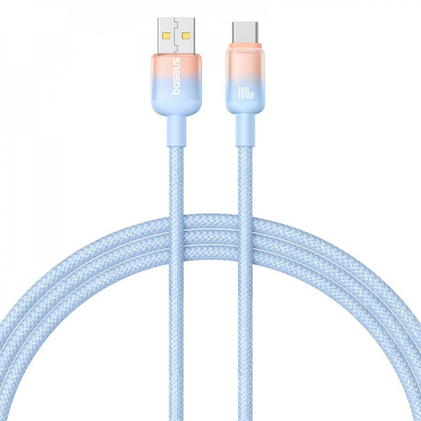 Кабель Baseus Discolor Series Fast Charging Type-C 100W (1m) Blue
