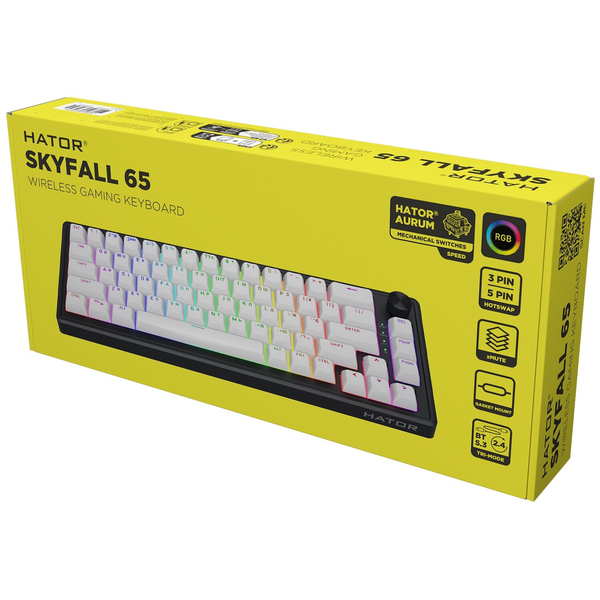 Клавіатура механічна HATOR Skyfall 65 wireless (HTK3160UA) Black White, изображение 7