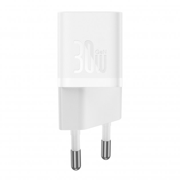 Сетевое зарядное устройство Baseus GaN5 Fast Charger (mini) 1C 30W EU White (CCGN070502)
