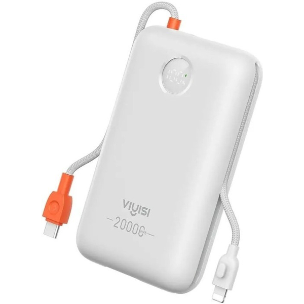 Зовнішній акумулятор VIYISI G2068 20000mAh 30W (X0020VJ17D) White, зображення 2
